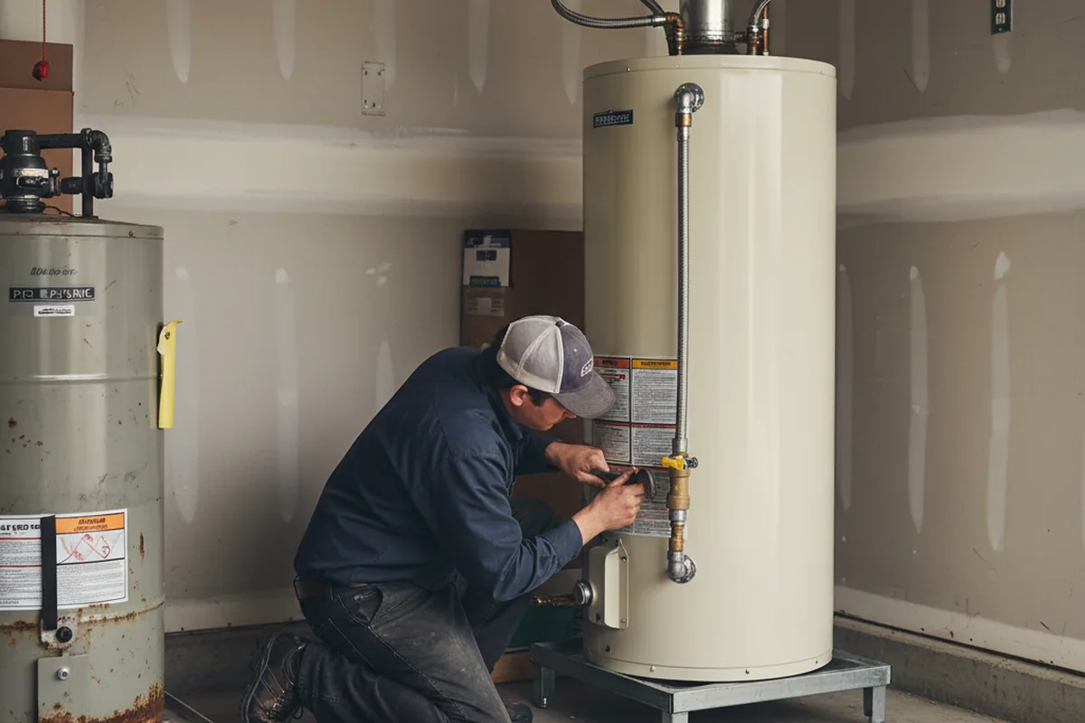 Water heater and shutoff valve replacement in Lafayette